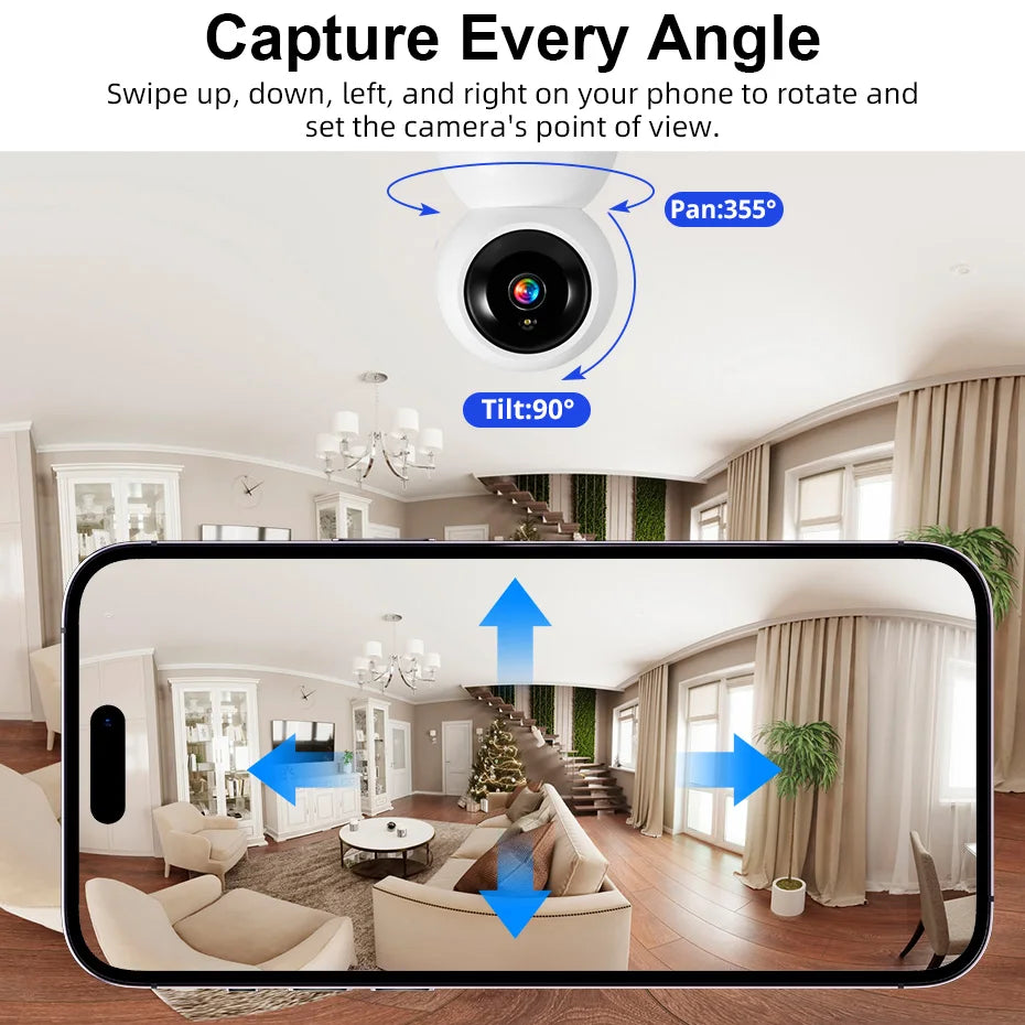 Tuya Smart WiFi IP Pets Camera Home Security Dog Cats Camera 4K 8MP HD Video Night Vision Surveillance AI Alerts Mini Camera