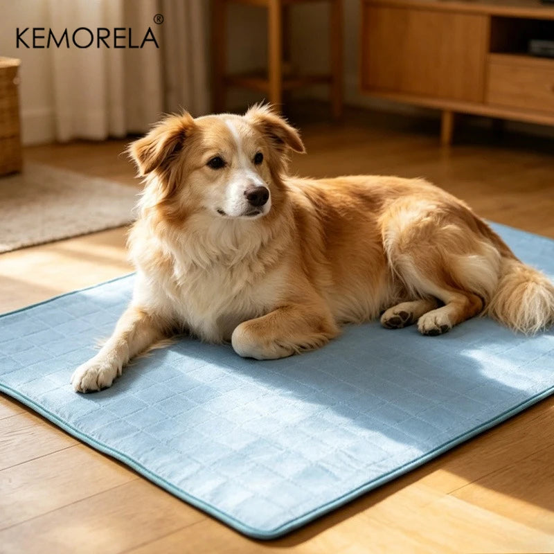 KEMORELA Ice Cool Upgrade Dog Cooling Mat Summer Pet Cold Bed Extra Large For Small Big Dogs Pad Breathable Pet Cold Bed