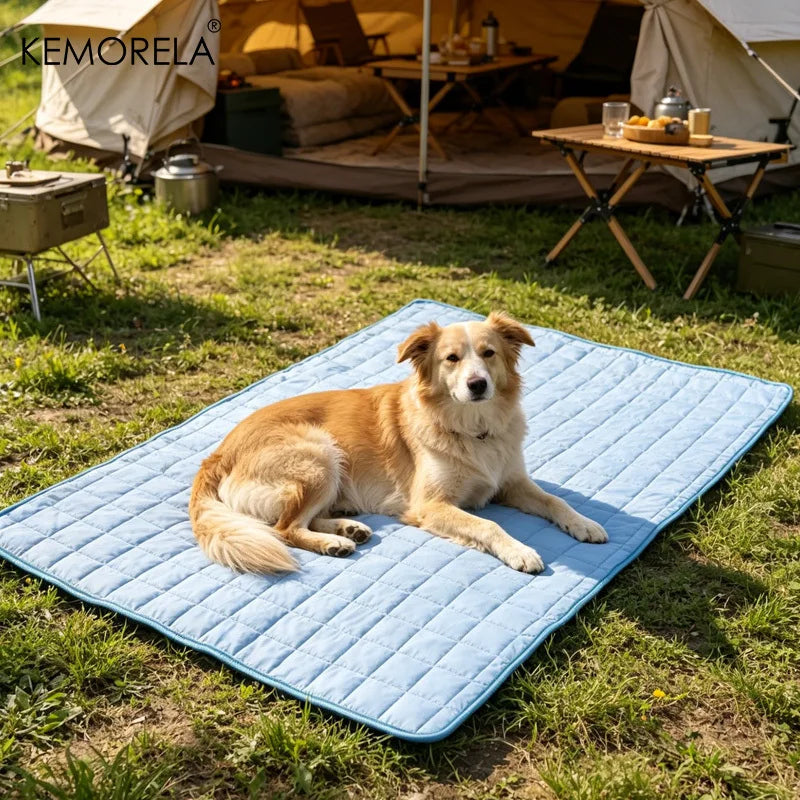 KEMORELA Ice Cool Upgrade Dog Cooling Mat Summer Pet Cold Bed Extra Large For Small Big Dogs Pad Breathable Pet Cold Bed