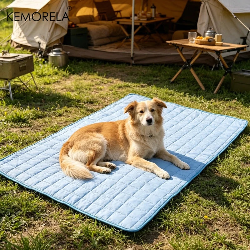 KEMORELA Ice Cool Upgrade Dog Cooling Mat Summer Pet Cold Bed Extra Large For Small Big Dogs Pad Breathable Pet Cold Bed
