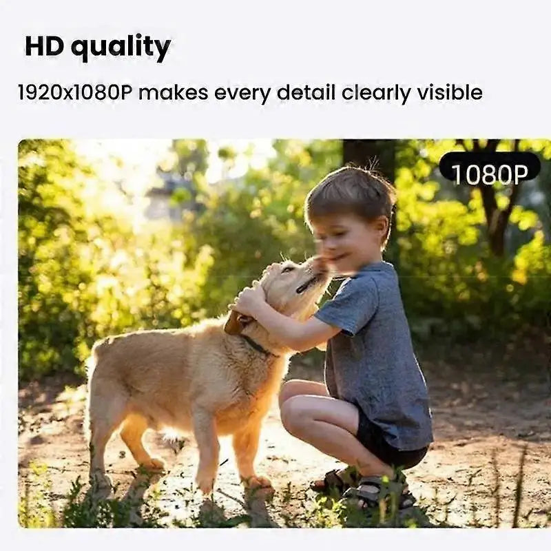 Collar Cat Dog View Camera Pet Recorder for Baby and Pet Monitors Black/White