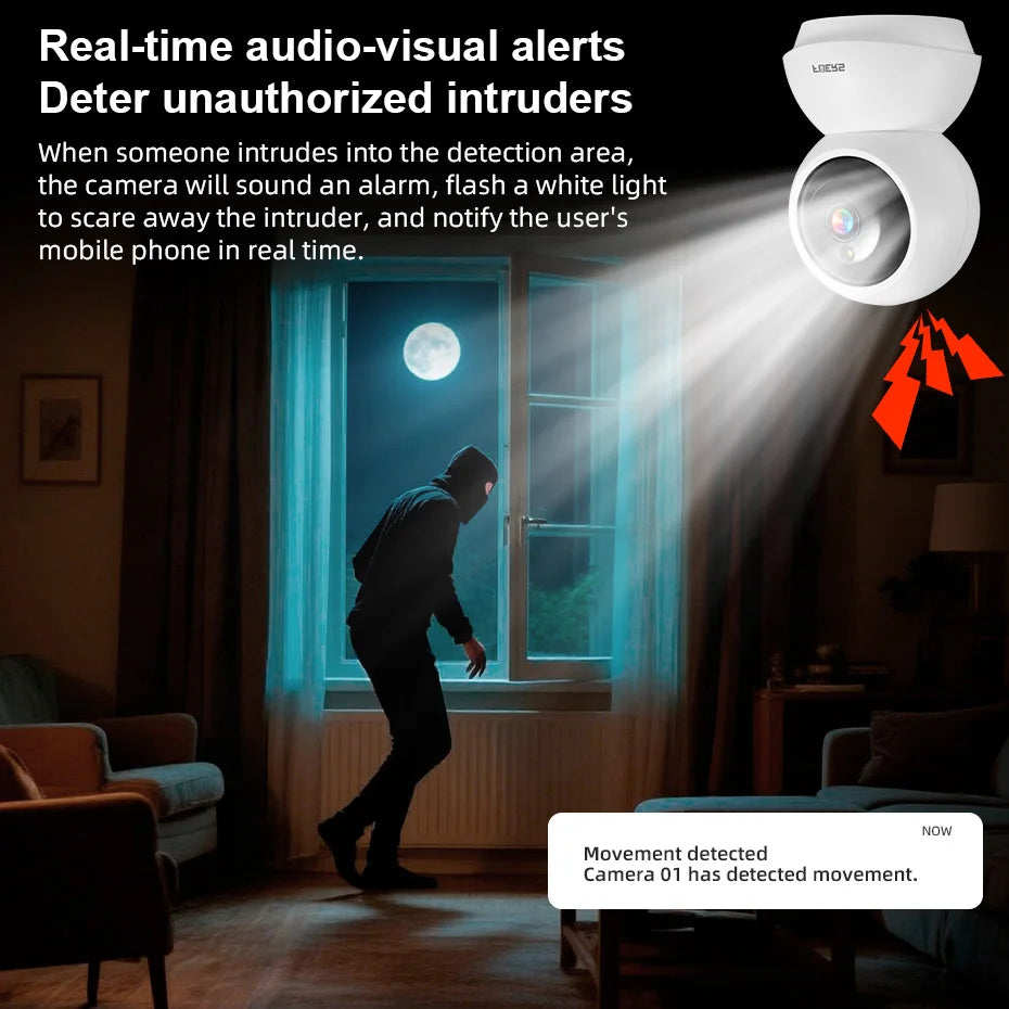 Tuya Smart WiFi IP Pets Camera Home Security Dog Cats Camera 4K 8MP HD Video Night Vision Surveillance AI Alerts Mini Camera