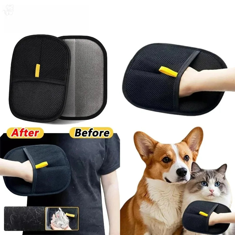 Pet Hair Remover Portable Washable Clothes Hair Dehairing Gloves Pet Cleaning Products Pet Accessories