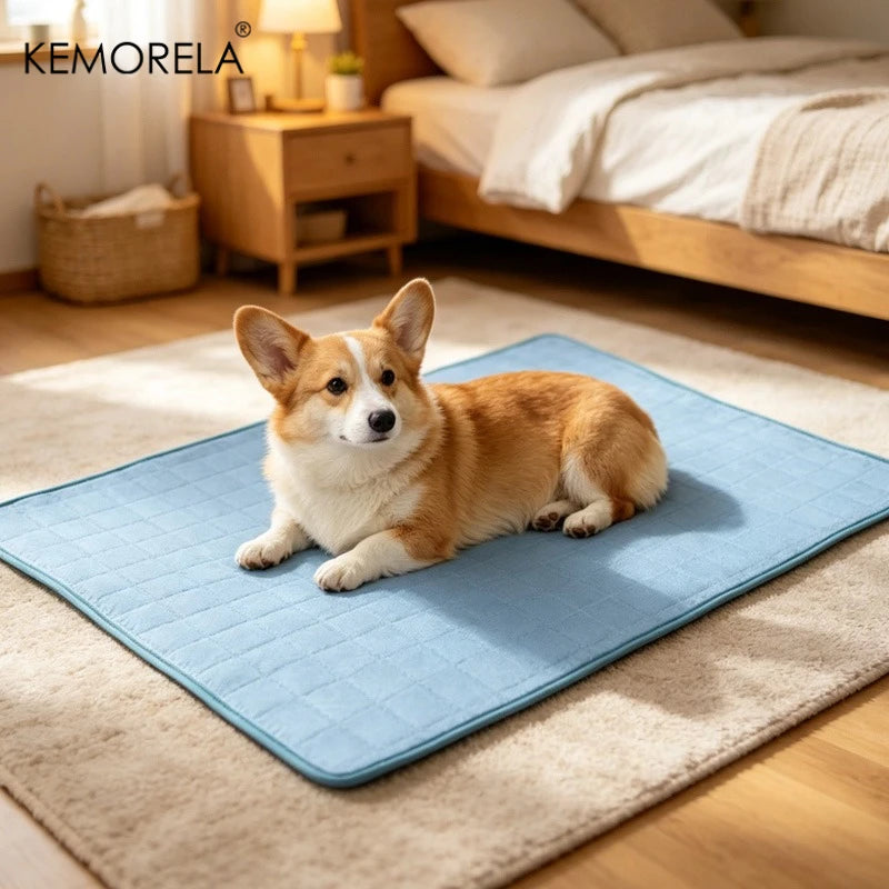 KEMORELA Ice Cool Upgrade Dog Cooling Mat Summer Pet Cold Bed Extra Large For Small Big Dogs Pad Breathable Pet Cold Bed