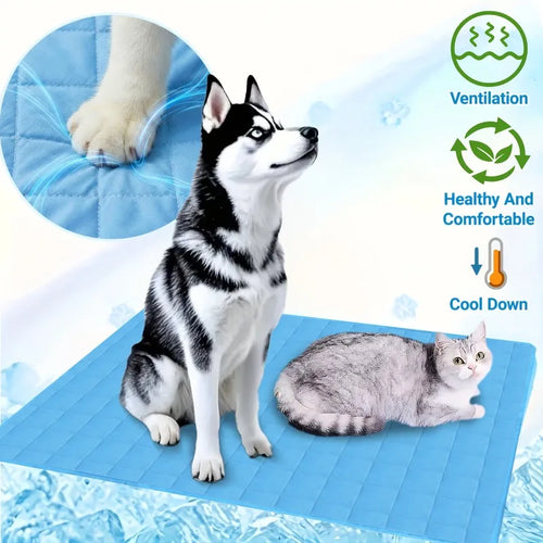 KEMORELA Ice Cool Upgrade Dog Cooling Mat Summer Pet Cold Bed Extra Large For Small Big Dogs Pad Breathable Pet Cold Bed