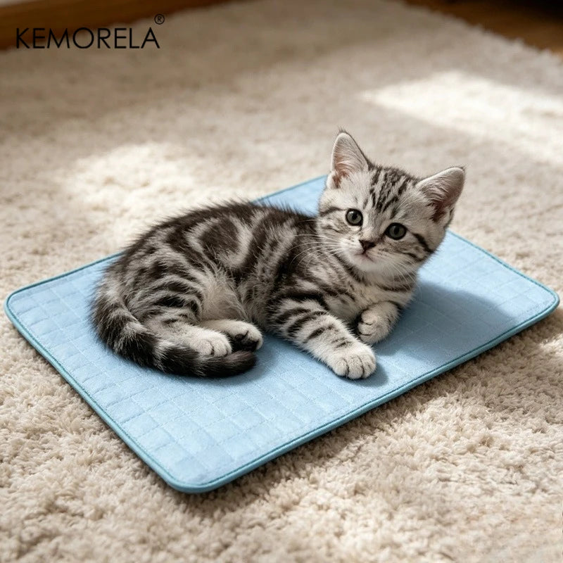 KEMORELA Ice Cool Upgrade Dog Cooling Mat Summer Pet Cold Bed Extra Large For Small Big Dogs Pad Breathable Pet Cold Bed